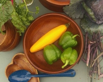 Mid Cenury, Danish inspired, Vintage wooden bowl, salad bowl, BPA free, organic kitchen, craftsman, rustic wood serving piece, handcrafted