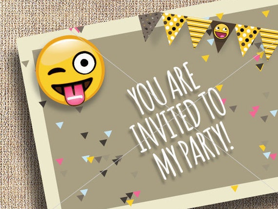 80 off sale emoji party invitation thank you blank cards