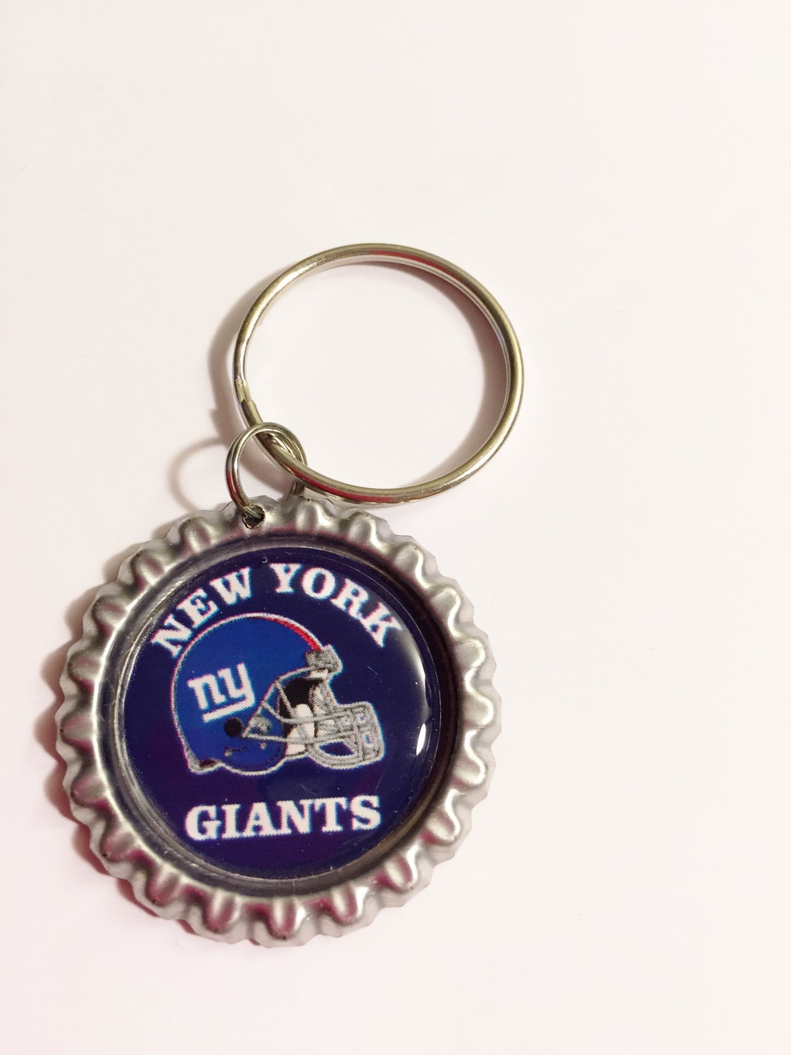 Sports Football Keychain Bottlecap Keychain New York Giants