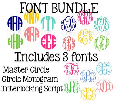 Download Font bundle Master Circle Circle Monogram Font Interlocking