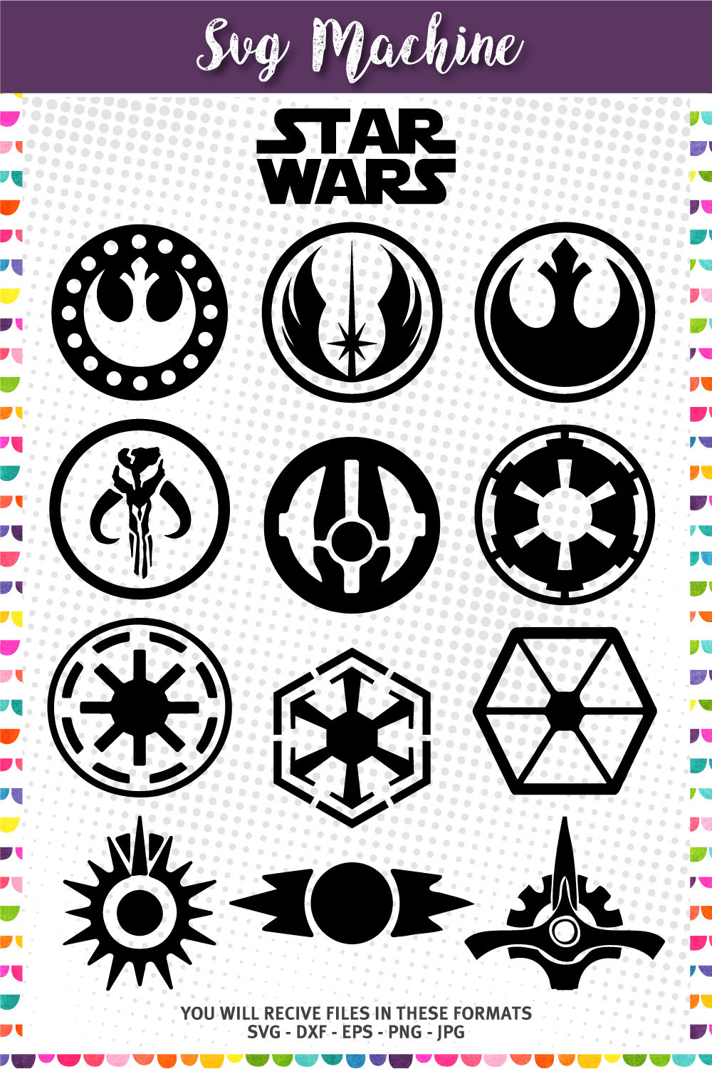 star wars SVG Cut Files for use with Silhouette Studio