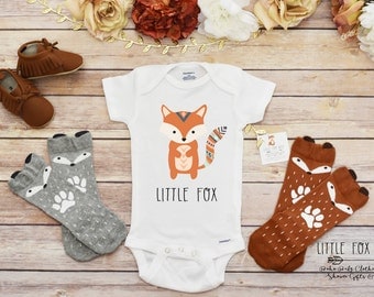 Little Fox Shirt, Baby Boy Clothes, Baby Shower Gift, Cute Baby Clothes