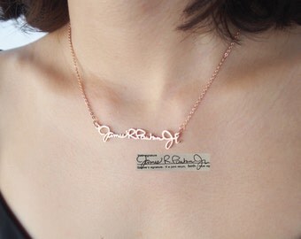 BIG SALE 30% OFF ** Mother's dayHandwriting Necklace - Memorial Signature Necklace - Sympathy Gift - Handwritten Keepsake Jewelry