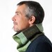 Green winter Cowl, Mens Scarf, Green patchwork Mens Cowl Scarf, Winter fashion, Winter accessories, Gift for men, MALAM
