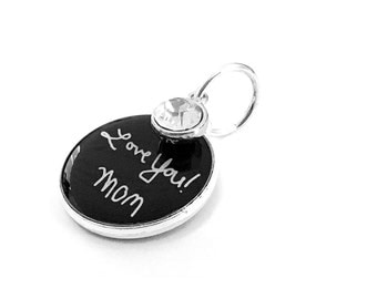Bouquet Charm, Custom Handwriting, Personalized Wedding Bouquet Charm, Signature Memorial Charm, Bridal Brooch, Photo Charm, Memory Charm