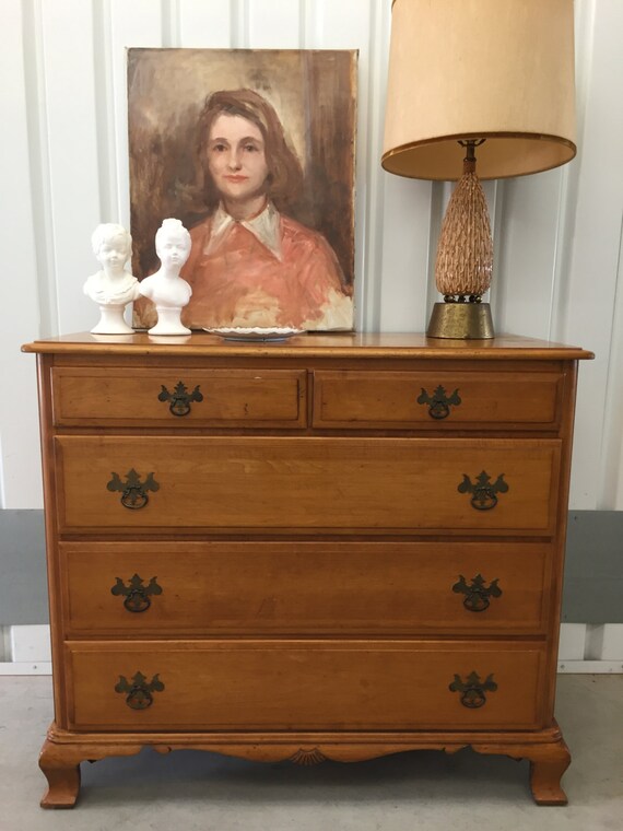 RESERVED For LANI / DRESSER Midcentury Rock Maple Chest of