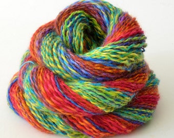 Handspun Gradient Yarn, Vegan Rainbow Yarn - 1.1oz, 116yd, WPI 18,