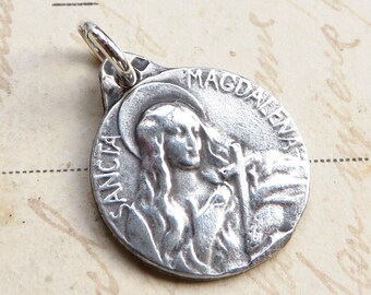 Mary Magdalene Medal - Patron of repentant sinners - Antique Reproduction