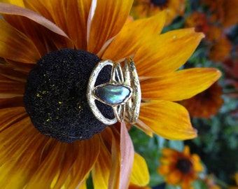 Wild Paua Abalone Pearl Ring