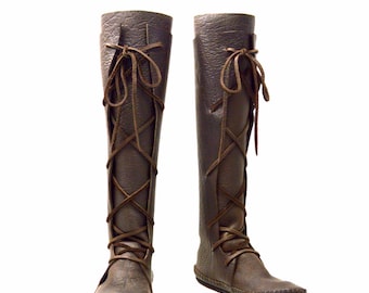 Plain Knee High Boot / Tall Moccasin Hand Stitched Soft
