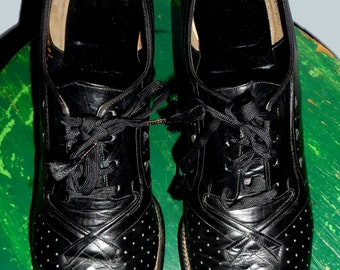 Women's Black Vintage Granny Shoes 1930's Sz 6.5