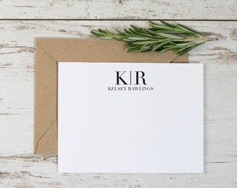 INITIAL Thank You Cards(8pk). Monogram Thank You Notes. Personalized Stationery. Notecard. Personalized. Stationary. Note Card. Stationery.