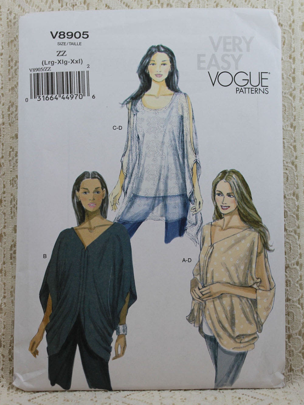 Vogue 8905, Misses' Top Sewing Pattern, Very Easy Top Sewing Pattern ...