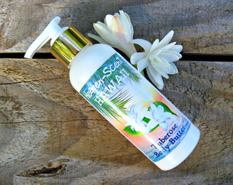 TUBEROSE BODY BUTTER (Thick Lotion) with Organic Coconut Oil and Mango Butter. 4 fl oz. Made in Hawaii.