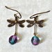 Dragonfly Dangle Earrings, Nature Lovers, Hypoallergenic Niobium Earrings, Gift for Her UK