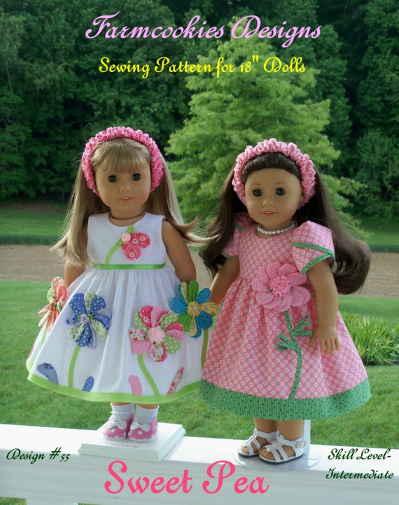 PDF Sewing Pattern / SWEET PEA / Summer Dresses for American Girl® Maryellen, Kit, Molly