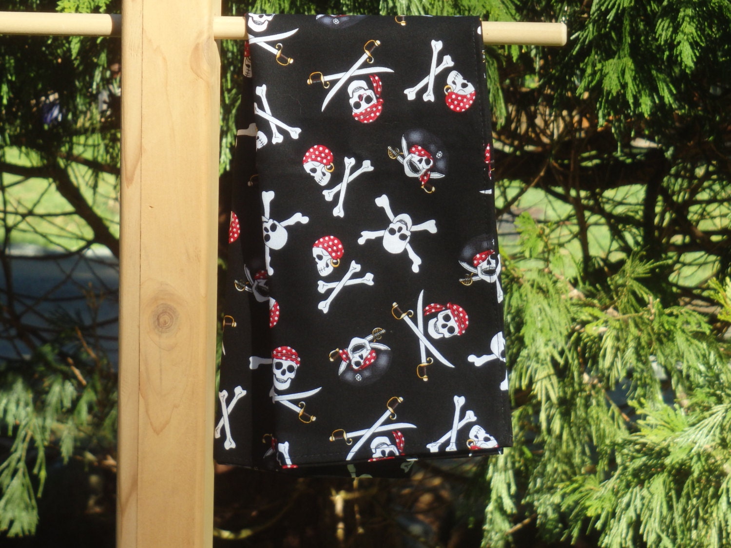 Pirate Bandanna Large Pirate Bandana with Skull & Crossbones