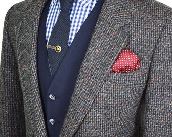 44R Speckled Tweed Vintage Blazer