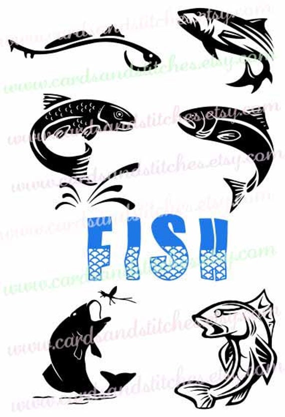 Fish SVG Fishing SVG Fisherman SVG Digital Cutting File