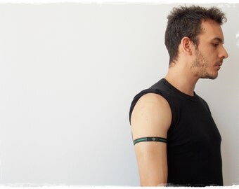 Celtic Leather Armaband, Elven LARP Armlet, Upper Arm Bracelet, Leather Arm Cuff, Nordic Leather Arm Band, Elf Armband, Celtic Knot Armband