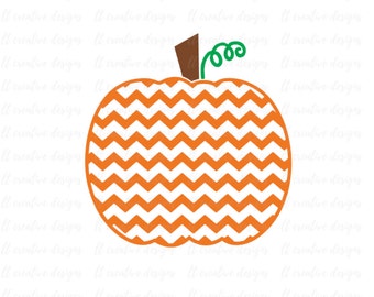 Chevron Pumpkin SVG, Pumpkin SVG, Fall SVG, Thanksgiving Svg, Halloween Svg, Svg Files, Cricut Cut Files, Silhouette Cut Files