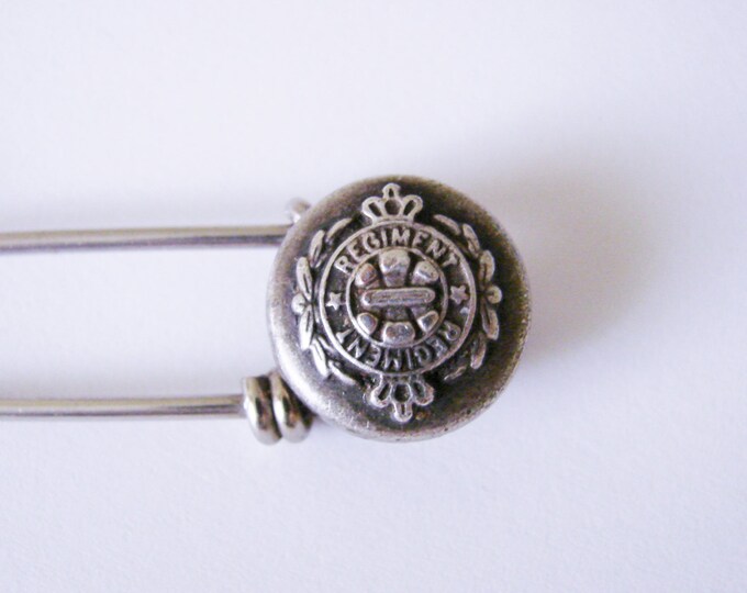 Antique Military Regimental Silver Pin / Vintage / Armed Forces