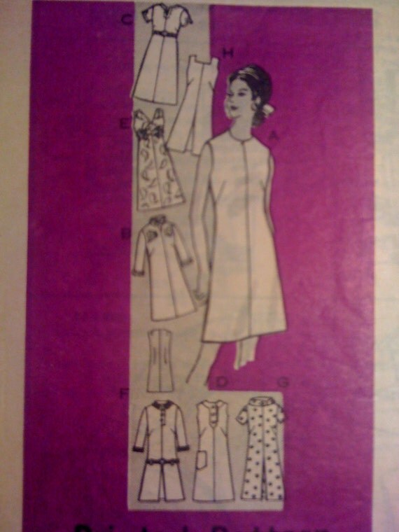 Parade Mail Order Sewing Pattern 9201 Vintage 60s Misses Dresses Size 20 1/2