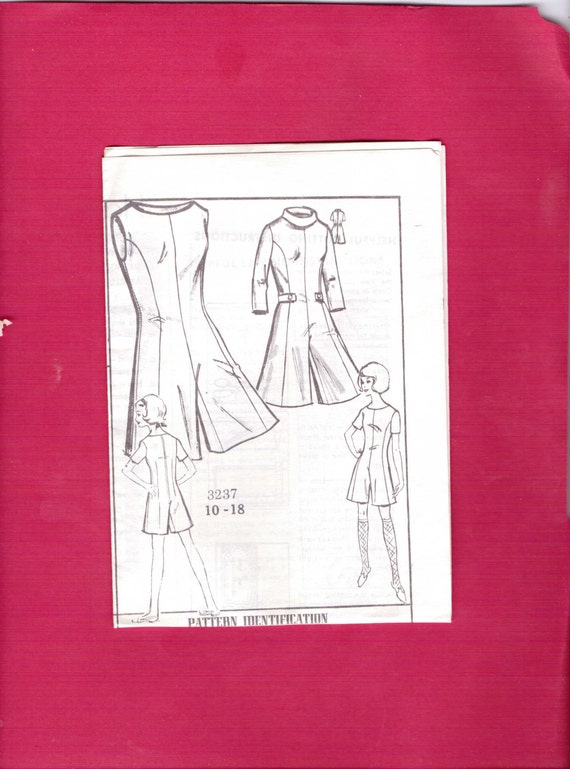 New Style The News Mail Order Sewing Pattern 3237 Vintage 70s Misses Pant Dress Size Medium 10-18