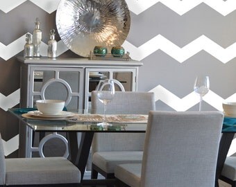 Chevron Wall Pattern - Large - Wall Decal Custom Vinyl Art Stickers for Nurseries, Bedrooms, Classrooms, Interior Designers, Remodelers