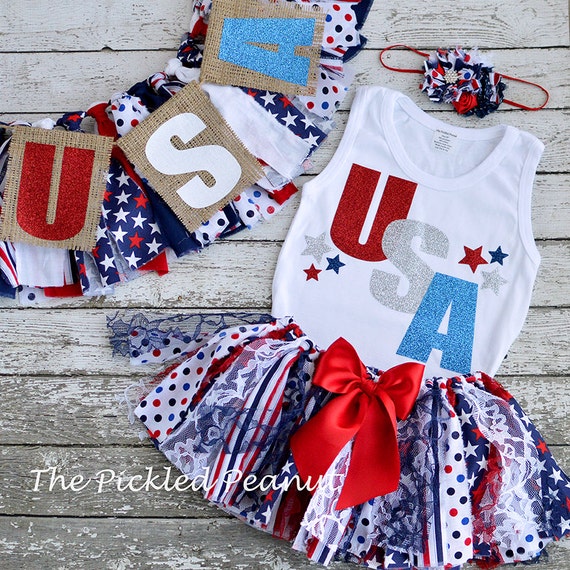 4th of July Outfit July 4th Baby Outfit Red White Blue Tutu