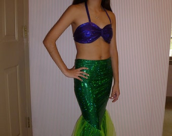 Mermaid Costume; Mermaid tail skirt