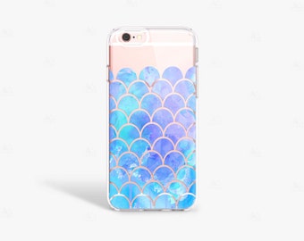 Mermaid iPhone 7 Case iPhone 7 Plus Case Clear Blue iPhone 7 Case Clear Samsung Galaxy S7 Edge Case Clear iPhone 6S Case Transparent