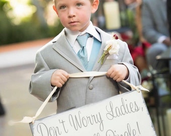 Don't Worry Ladies, I'm Still Single! | Nephew Wedding Sign | Boy Wedding Sign | Son Ring Bearer Sign | Funny Wedding Signage