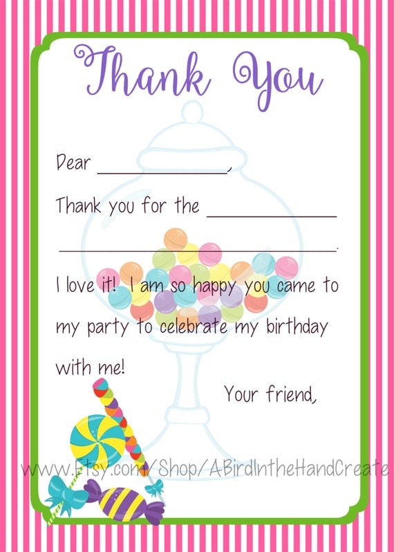 Kids Fill In the Blank Thank You Cards by ABirdIntheHandCreate