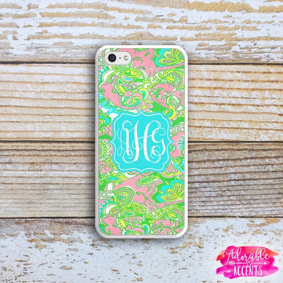 Monogrammed Lilly Pulitzer Inspired Phone Case Chin Chin