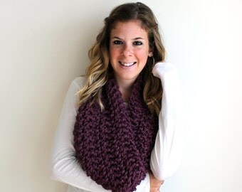 Knitted Scarf Cowl Chunky Fig - Anacostia Cowl