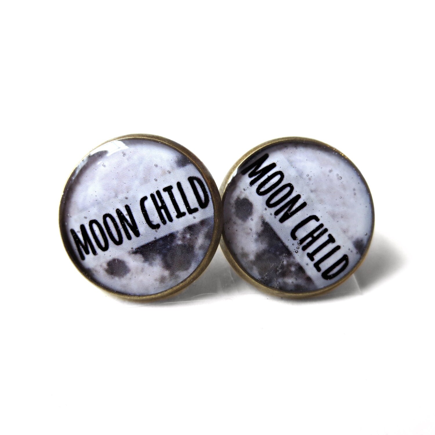 Moon Child Stud Earrings Pastel Goth Grunge Boho Jewelry Boho