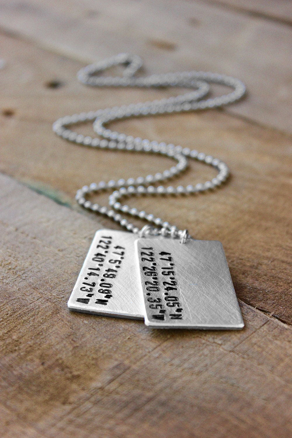 Coordinates Dog Tags Personalized Dog Tag Necklace