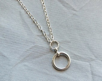 BDSM Collar, Discreet Day Collar, BDSM Petite Collar, Infinity Collar, Double Ring Collar, Submissive Collar, Infinity Choker Necklace