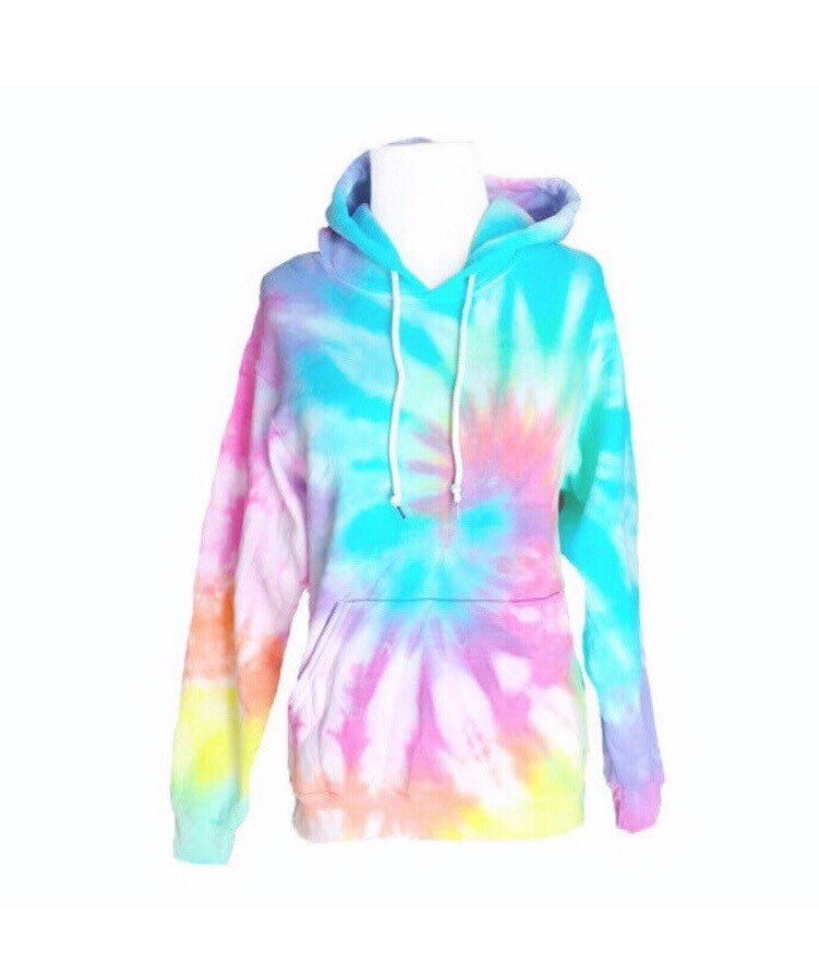 Pastel Tie Dye Hoodie Pastel Sweatshirt Hooded Sweatshirt