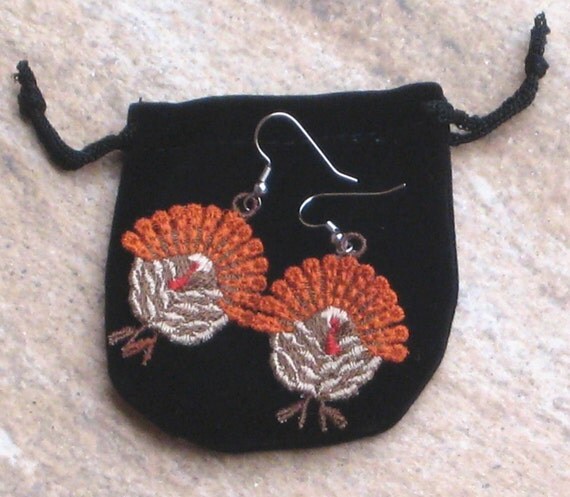 THANKSGIVING TURKEY EARRINGS For the by FlipFlopsforAllShop