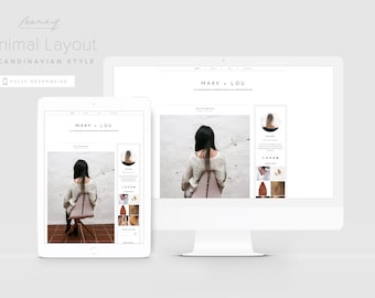 Minimal Blogger Template, Modern Blogger Design, Scandinavian Style, Responsive Blog Template, Clean Blogger Template, Lifestyle Blog Theme