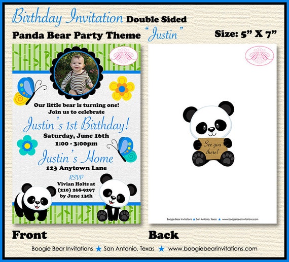 paperless invitations birthday 1st Party Little Birthday Invitation Blue Photo Bear Boy Panda paperless invitations birthday 1st Party Little Birthday Invitation Blue Photo Bear Boy Panda
