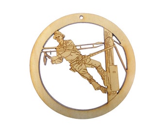 Lineman Ornament - Lineman Ornaments - Lineman Gifts - Linemen Ornaments - Linemen Gifts - Lineman Christmas Ornaments - Personalized Free