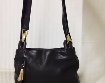 Brown Leather Purse,bag, Tassle, Shoulder Bag