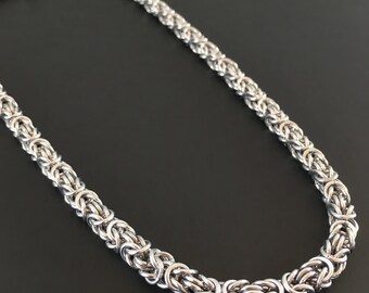 10 Year Anniversary Gift - Aluminum Anniversary Gift - Aluminum Chainmaille Necklace - 10th Anniversary - Wedding Anniversary