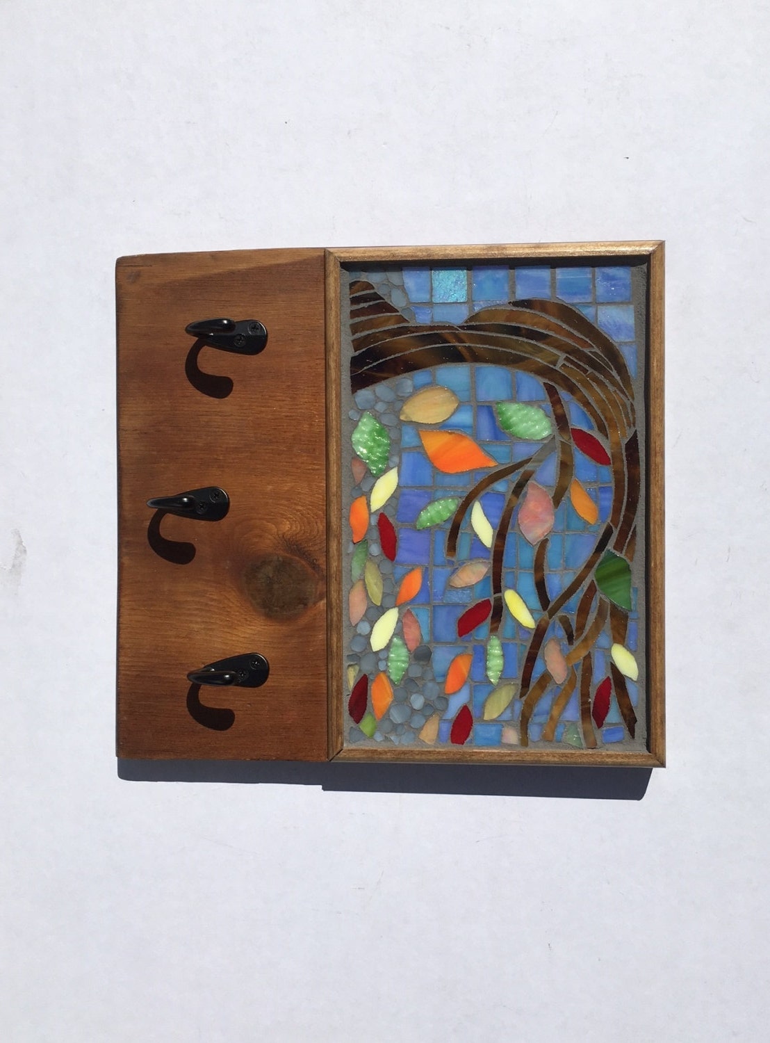 Mosaic key rack glass mosaic art wall key rack key holder