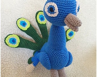 Crochet peacock Etsy