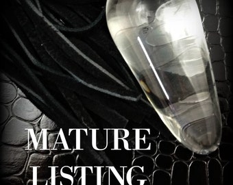 Suede FLOGGER Glass Anal Plug Personalized, BDSM Toys, Fetish Toys, Impact & Temperature Play, mature, Made To Order