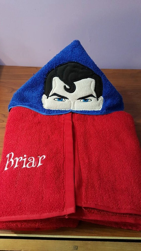 Superman Superhero Hooded Towel